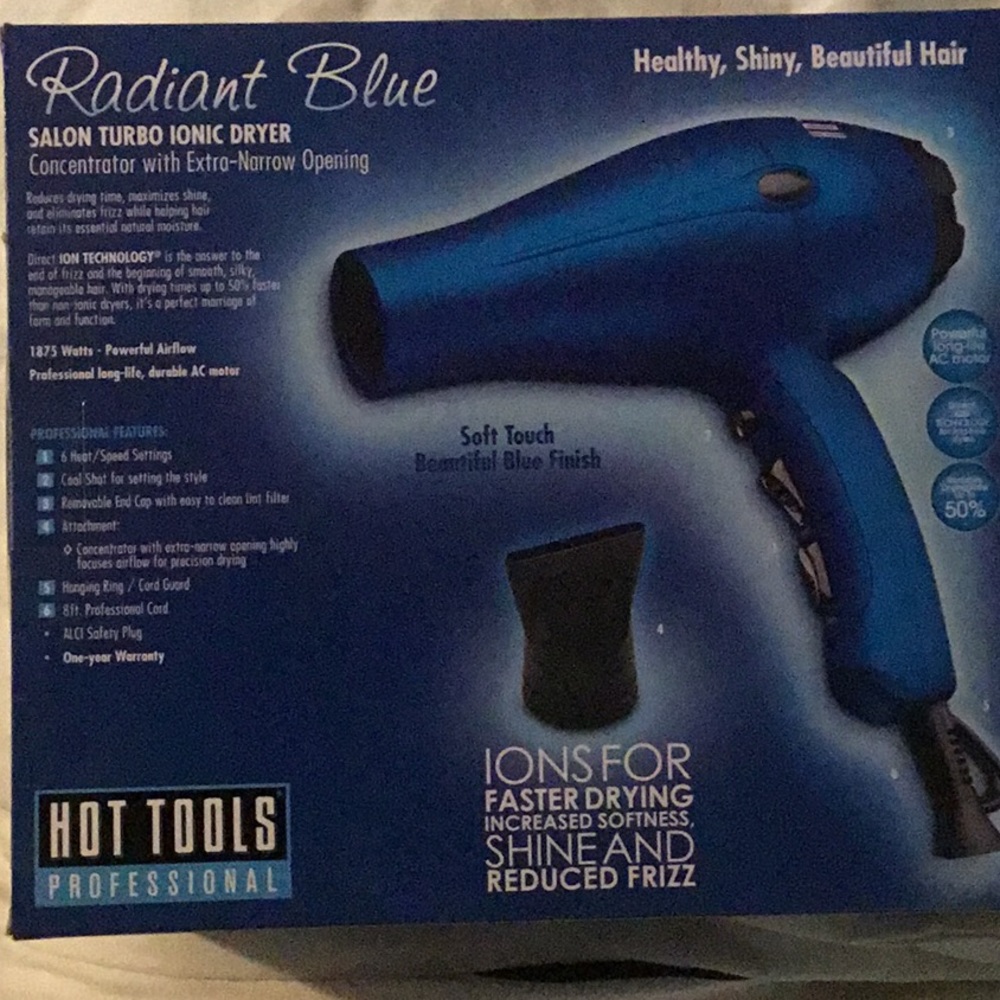 RADIANT BLUE.   IONIC DRYER.  1875 WATTS
